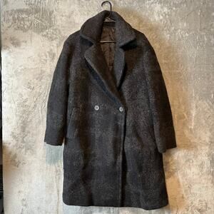 Peruvian Connection Baby Alpaca Wool Blend Coat Medium Cozy Oversized Timeless‎